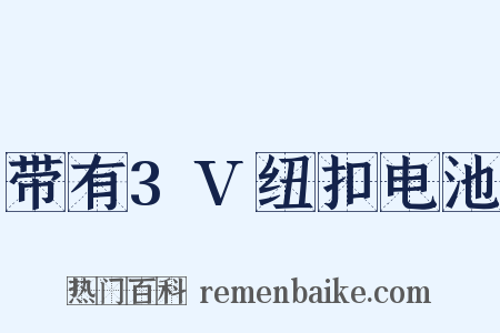 带有3V纽扣电池是什么意思的图片